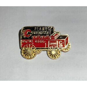 Calgary Flames Firewagon Wayne Dagg 2000 Pin Red Black Gold Color